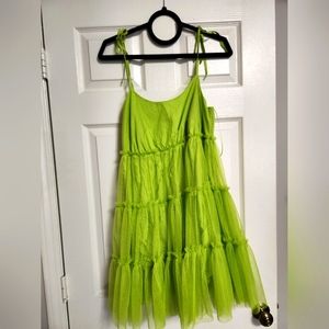 Neon Green Tulle Dress
